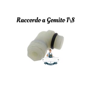 Raccordo plastica a gomito/90° per pompa - Faber